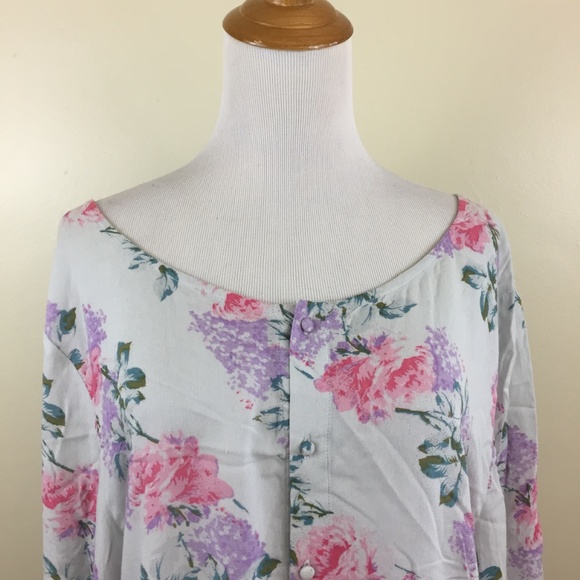 SOMEDAYS LOVIN Floral Wide Sleeve Peplum Shirt Top - Picture 5 of 7